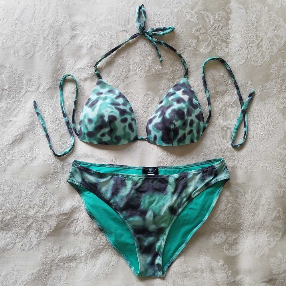 Cosabella ocean blue camo bikini